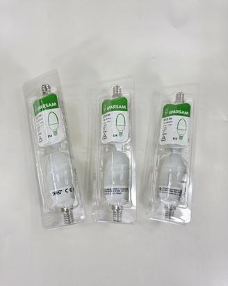 6 Lampadine a risparmio, da 7w luce calda nuove