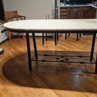 Tavolo in ferro e marmo