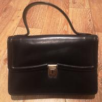 Borsetta a Mano Vintage in Pelle Nera