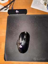 Mouse Logitech G502 + Tappetino Powerplay