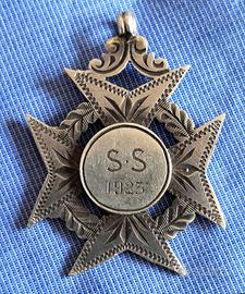 Medaglia inglese argento SS 2 classe 1923