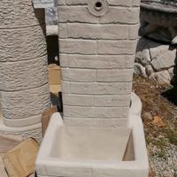 Fontana mattone in cemento e polvere di marmo