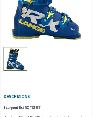 Scarponi sci Lange Flex 110  misura 26-26.5 306 mm