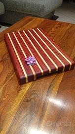 Tagliere artigianale in paduk ed acero