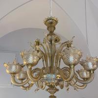 Lampadario in vetro di murano