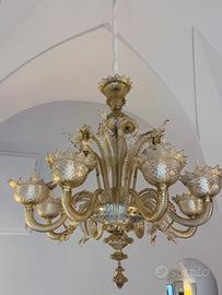 Lampadario in vetro di murano