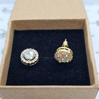 Orecchino rotondo zircone cubico 