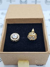 Orecchino rotondo zircone cubico 