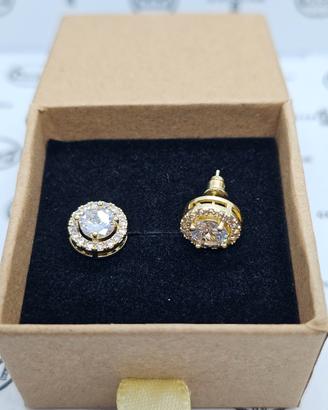 Orecchino rotondo zircone cubico 