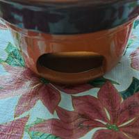 Set 6 scaldavivande in ceramica con candela