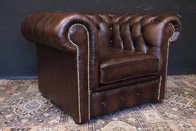 POLTRONA ORIGINALE INGLESE CHESTERFIELD CLUB PELLE