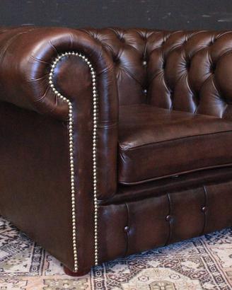 POLTRONA ORIGINALE INGLESE CHESTERFIELD CLUB PELLE