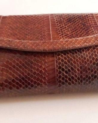BORSA ELEGANTE CLUTCH DI VERO PITONE CON CATENELLA