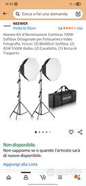 Set softbox x fotografia +sfondi