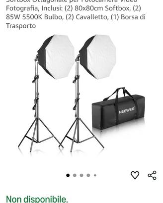 Set softbox x fotografia +sfondi