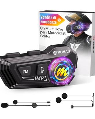 Moman H4P - Cuffie intercom per casco moto

