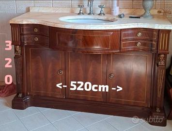 MOBILE BAGNO COMPLETO DI MARMO E RUBINETTERIA 