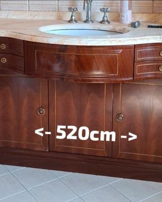 MOBILE BAGNO COMPLETO DI MARMO E RUBINETTERIA 