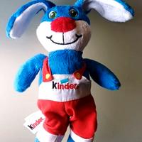 Kinder Ferrero Pasqua Coniglio blu peluche gadget