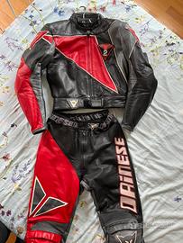 Tuta moto donna Dainese- pelle vintage