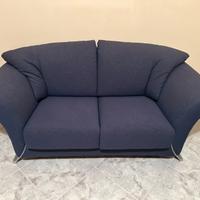 Coppia di divani 2 posti e 3 posti Colore Blu
