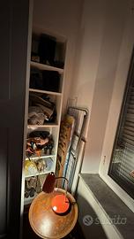 Armadio colonna con ripiani bianco 40x37x200 cm