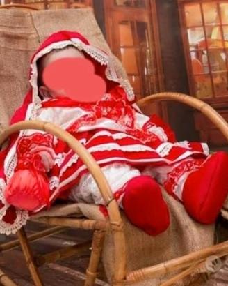 Vestito di carnevale cappuccetto rosso 3/6 mesi