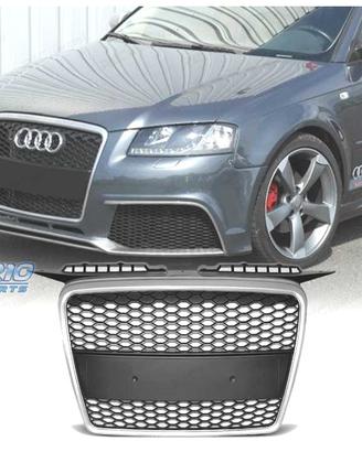 GRIGLIA AUDI A3 05-08 NERO CROMATO OPACO