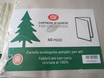 Confezione nuova 40 cartellette cartiera di Varese