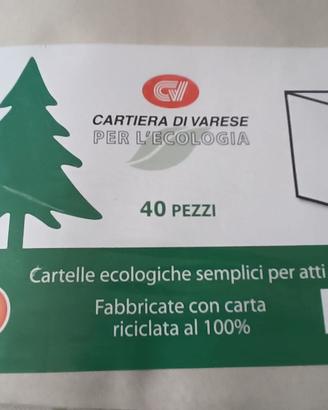 Confezione nuova 40 cartellette cartiera di Varese