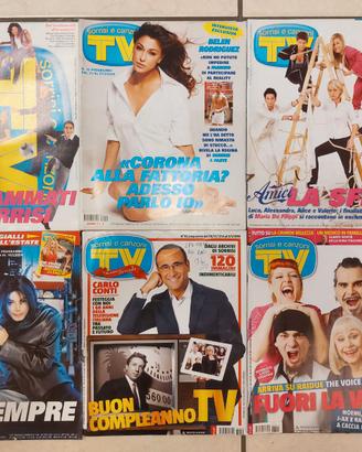Set di 6 numeri di TV Sorrisi e Canzoni 2009-2014