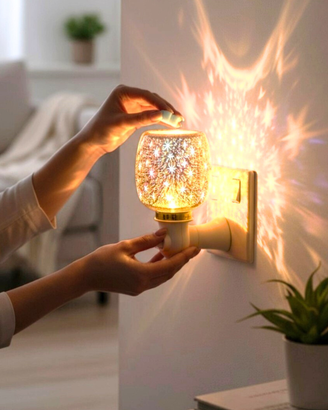 Lampada Bruciaessenze Elettrica 3D Design Stelle