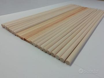 Set 24 Bastoncini di Legno Naturale -Nuovo-