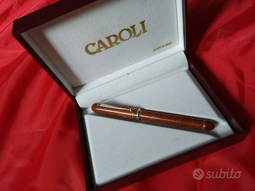 Stilografica Caroli in radica, nuova