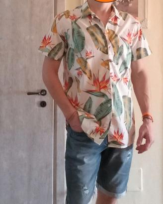 Camicia hawaiana a maniche corte jack and jones M