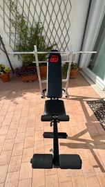 Panca Energetics + bilanciere +60kg dischi gommati