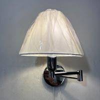 Lampada parete metallo/snodo con paralume