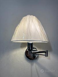 Lampada parete metallo/snodo con paralume