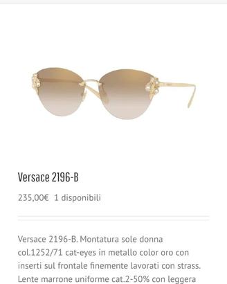 occhiali da sole da donna versace