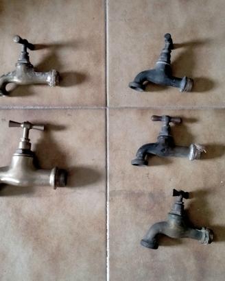 5 Rubinetti A FARFALLA IN OTTONE