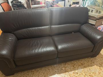 Divano in pelle nero