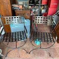 Coppia sedie in ferro battuto