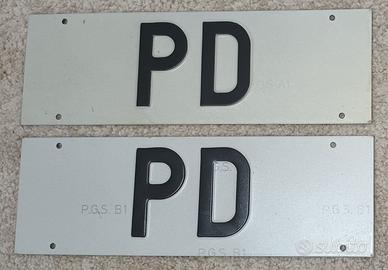 Targhe PD originali nuove
