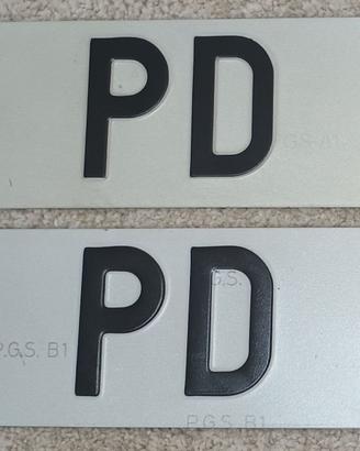 Targhe PD originali nuove