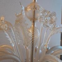 Lampadario 8 luci in vetro di Murano