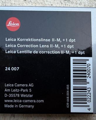 Leica Lente Correttiva II-M per M11 +1 DPT