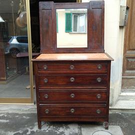 cassettone liberty di mogano massello