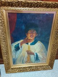 Dipinto olio su tela firmato T. Marchi - Chieriche