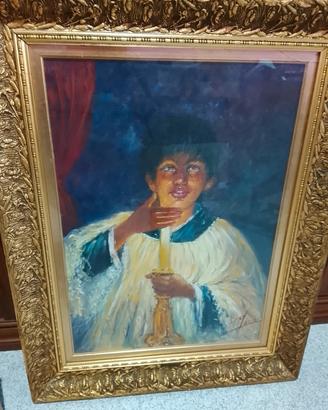 Dipinto olio su tela firmato T. Marchi - Chieriche