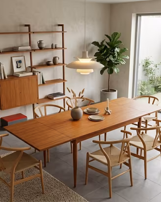 Tavolo allungabile in teak anni '60 restaurato